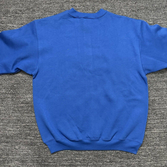 Vintage Jostens Sportswear Jackpot Sweatshirt Large Blue Sequins Casino USA 90s - Picture 12 of 12